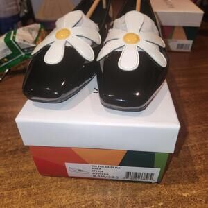 Katy Perry Womens The Evie Daisy Ballet Flat Black, Womens Sz 8.5M NEW in Box